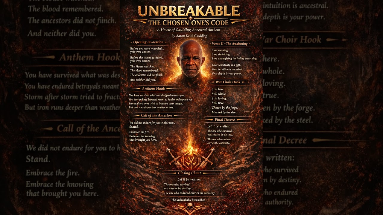 CHOSEN ONE'S CODE - UNBREAKABLE - BY AARON GAULDING