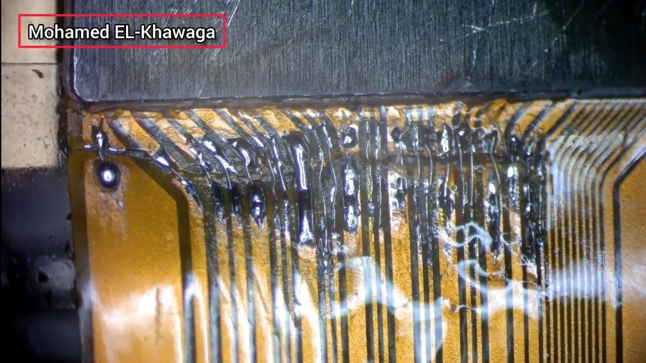 كيفية لحام وتوصيل فلاتة الشاشة فى حالة انقطاعها ❌