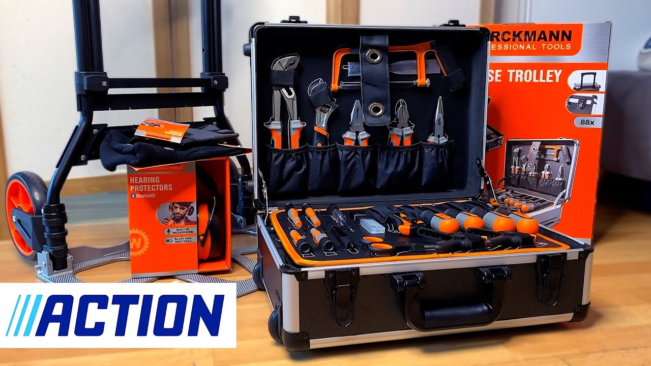 Valise d'outils et DIABLE pliant de la marque WERCKMANN de chez ACTION tool case trolley hand truck