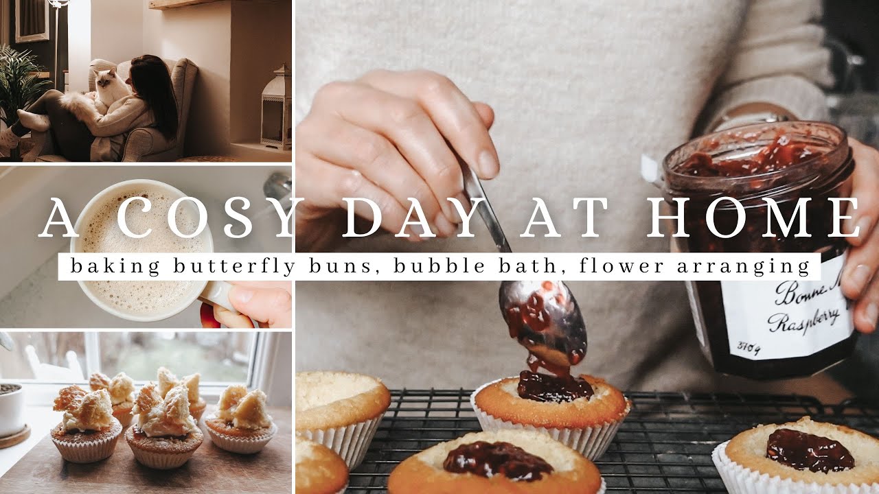 A Slow Sunday In My English Cottage | baking butterfly buns, spring village walk, cosy bubble bath