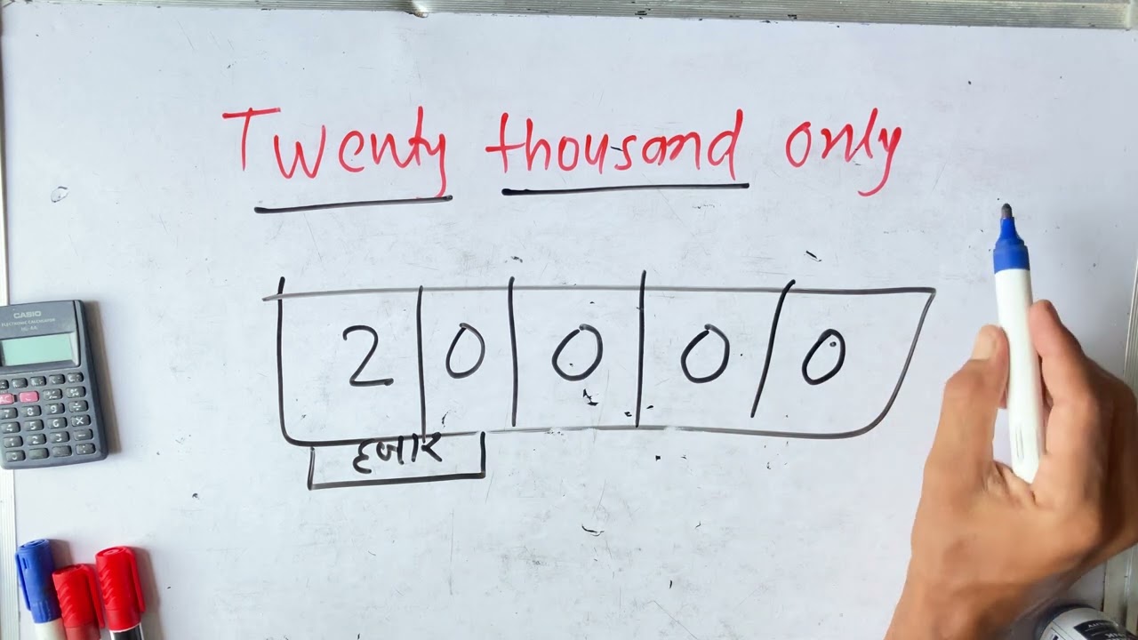 twenty thousand only | 20000 Spelling hindi english | Hindi