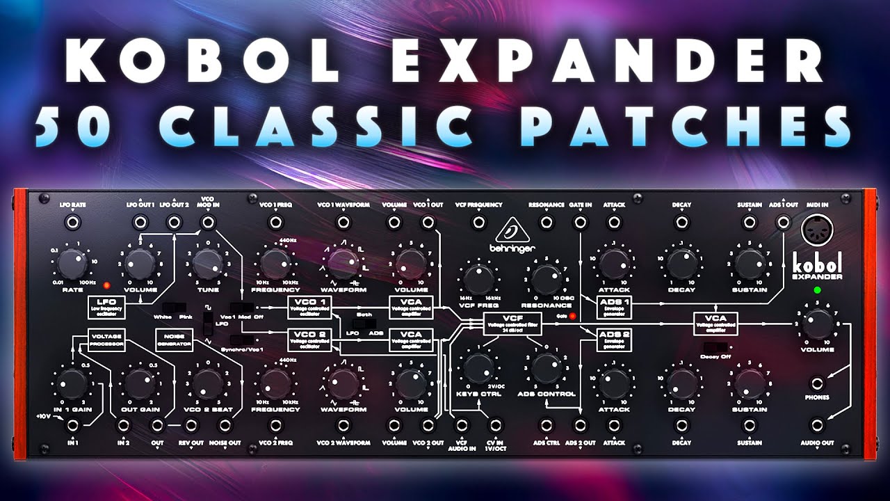 Behringer Kobol Expander Classic Patches Sound Demo. No Talk