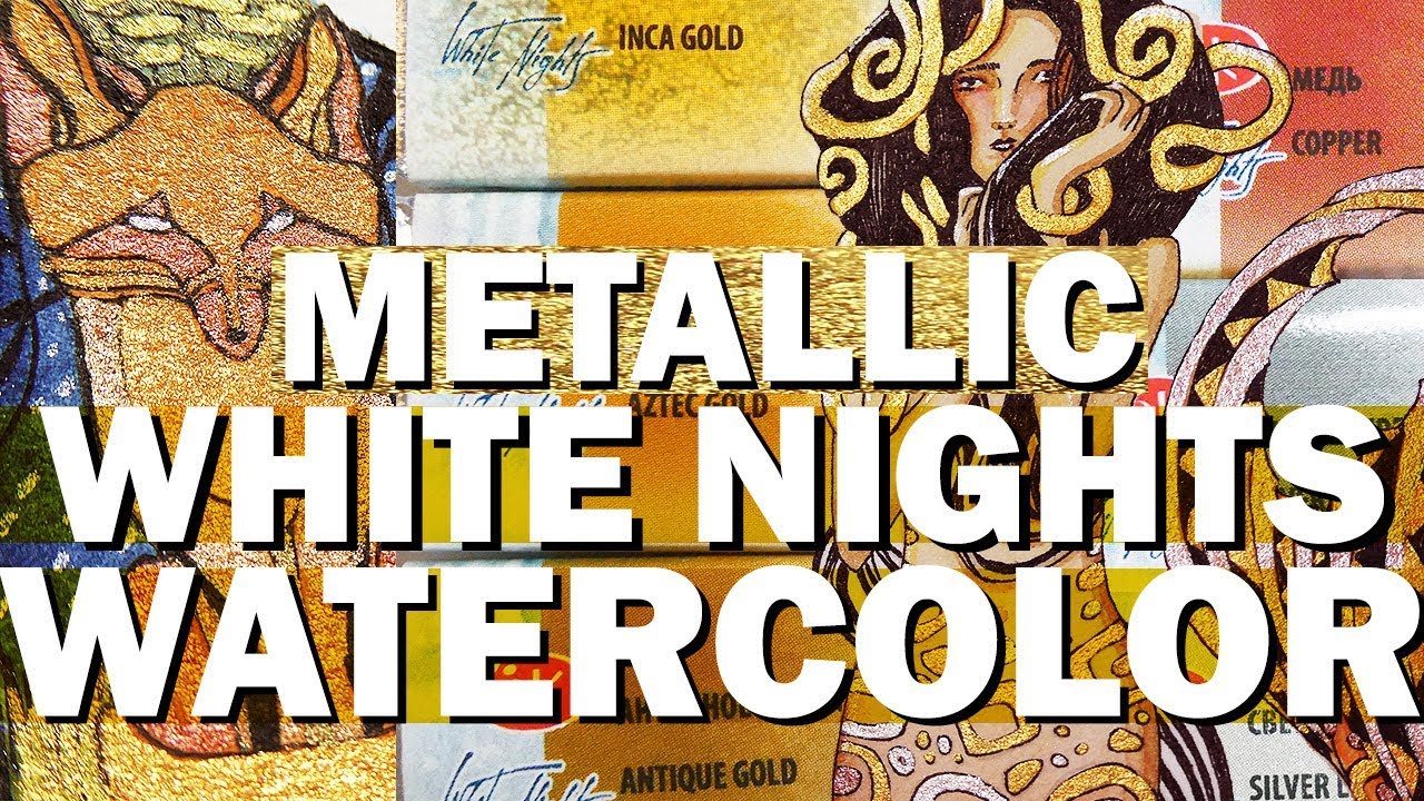 White Nights Metallic Watercolor Review NEW Colors 7 Mica Gold Bronze Copper Silver
