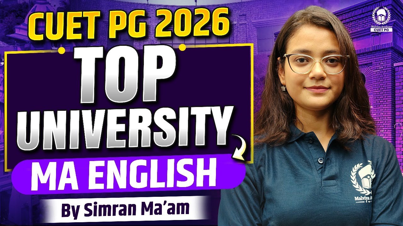 Top Universities for MA English | CUET PG 2026 MA English Best University | Simran Ma'am