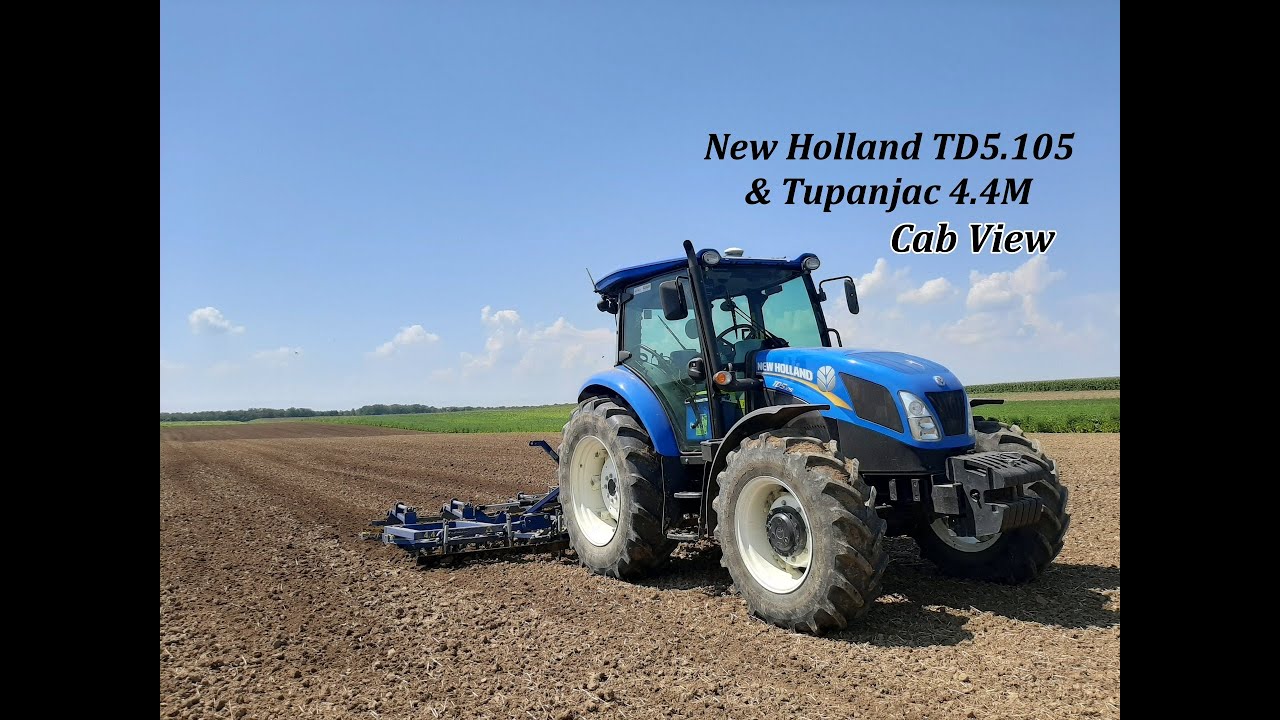 POV DRIVER VIEW  |  New Holland TD5.105 & Tupanjac poluteška drljača 4.4m |
