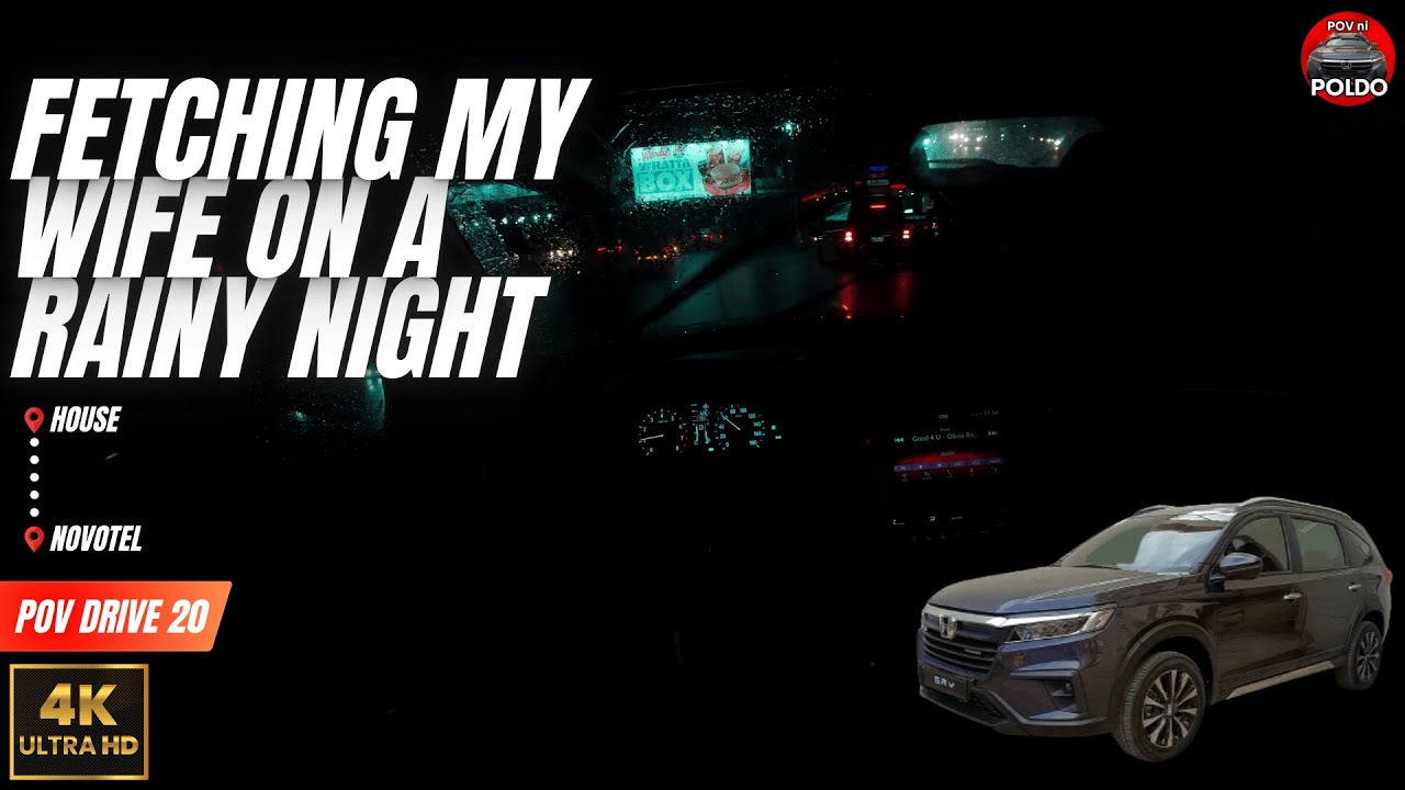 Fetching the Wife from a Rainy Christmas Party | Honda BR-V POV Drive