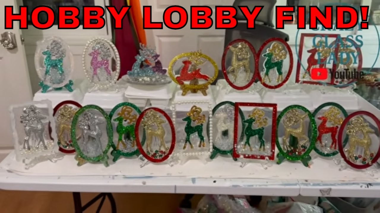 Фигурка оленя Hobby Lobby, смешанная с битым стеклом и эпоксидной смолой, создаёт потрясающий рож...