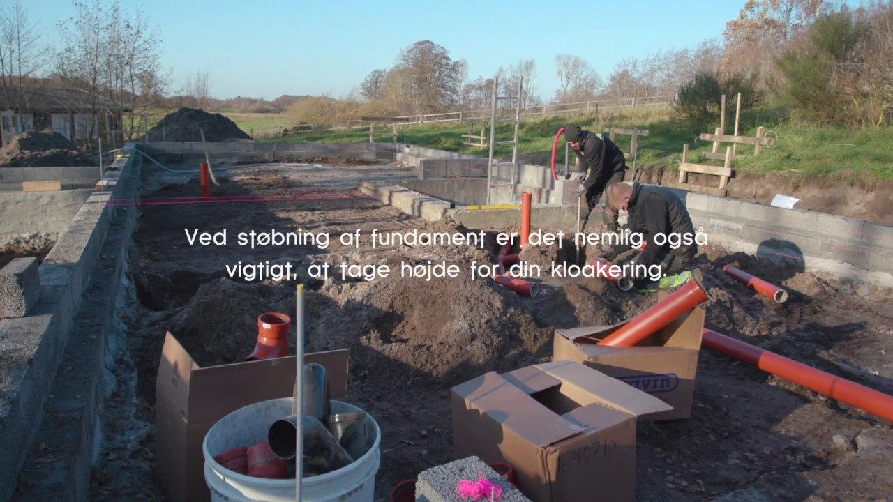 Fundament og kloakarbejde