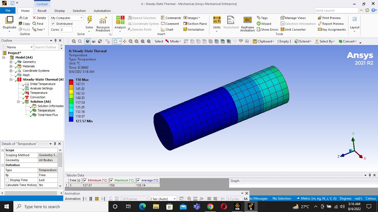 Coupled Analysis (Structural + Thermal) using ANSYS Workbench