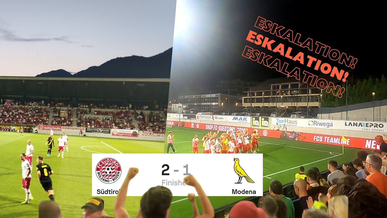 FC Südtirol vs Modena FC | 1. Spieltag Serie B | Eskalation | Stadionvlog