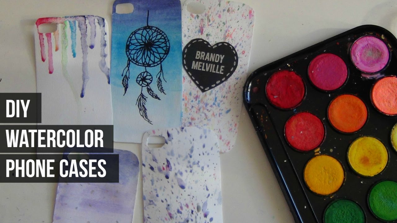 DIY Watercolor Phone Cases