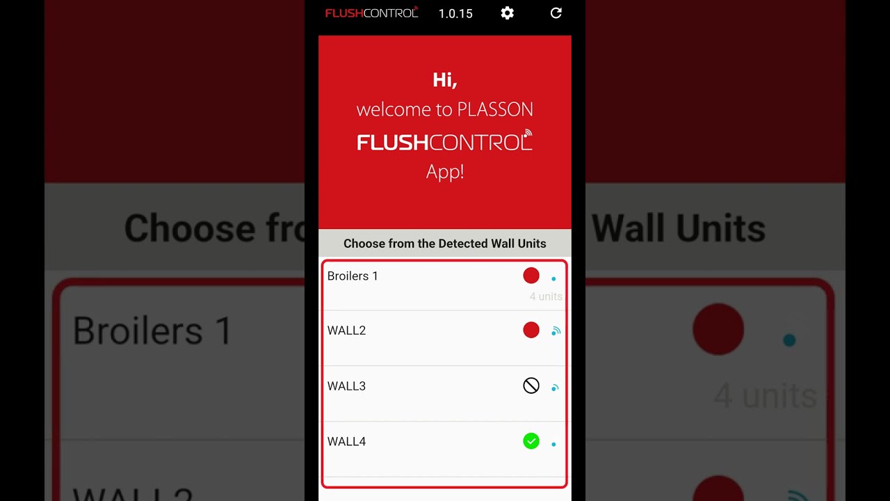 PLASSON Flush Control App - Managing Flushing Plans