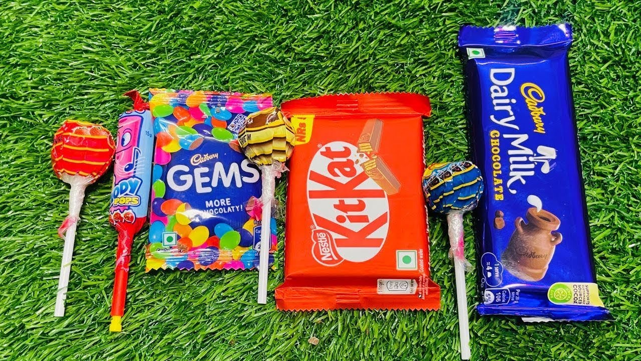 ASMR Most Popular Candy | Some lots of colorful rainbow lollipop candy | Unpacking chocolate ASMR