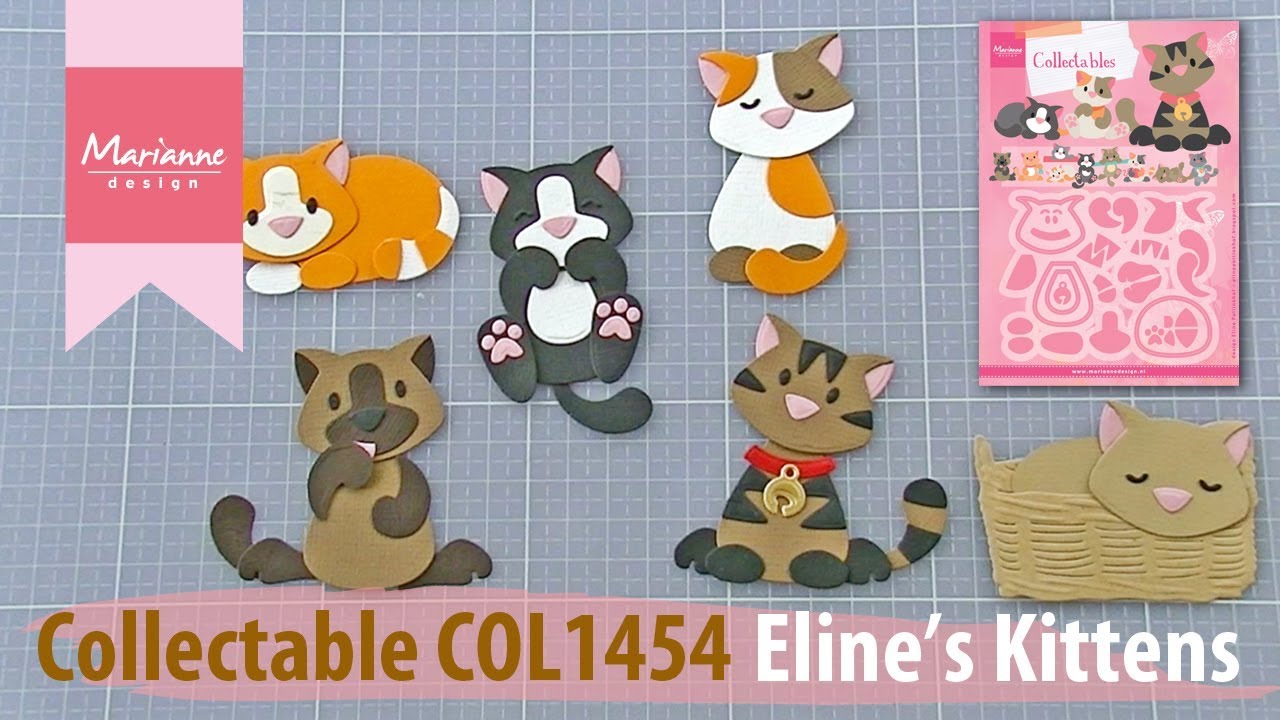 How to make the Eline's Kittens COL1454 | Eline's Animals by Marianne Design | Collectables