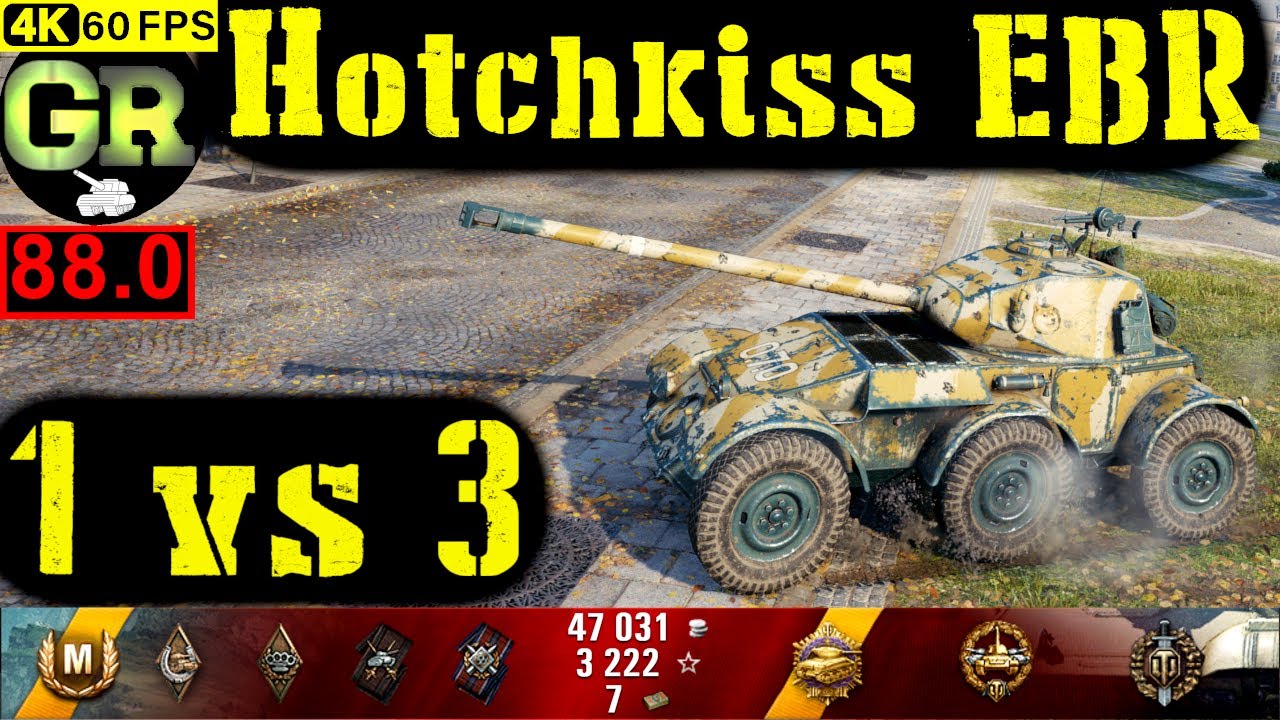 88_World of Tanks Hotchkiss EBR WoT Replay - 10 Kills 3.8K DMG(Patch 1.5.0)