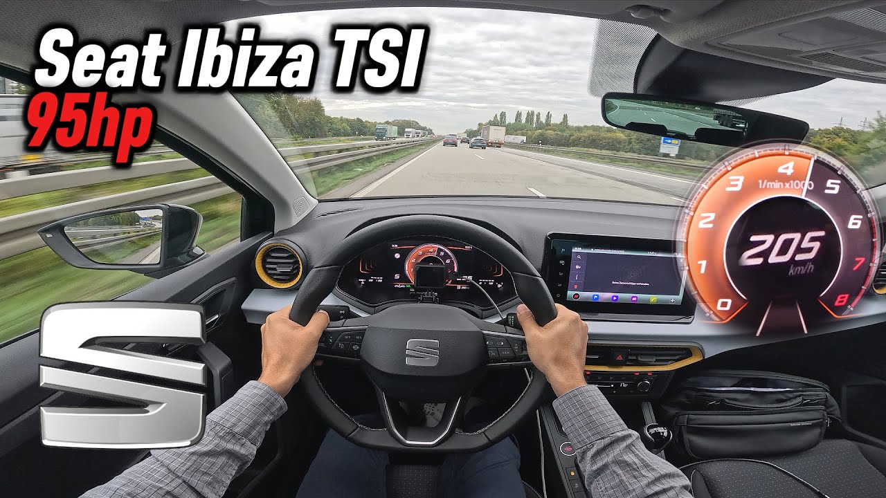 2025 Seat Ibiza 1.0 TSI Manual (95 hp) | POV Autobahn Test Drive in Germany