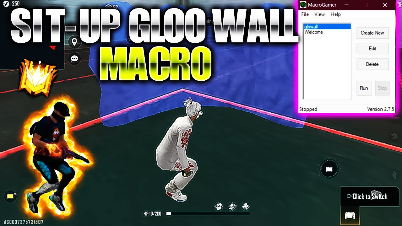 FREE FIRE Emulator💻 Fast ⚡ Sit-Up gloo wall Secret Reveal 😲 . Macro Gamer.