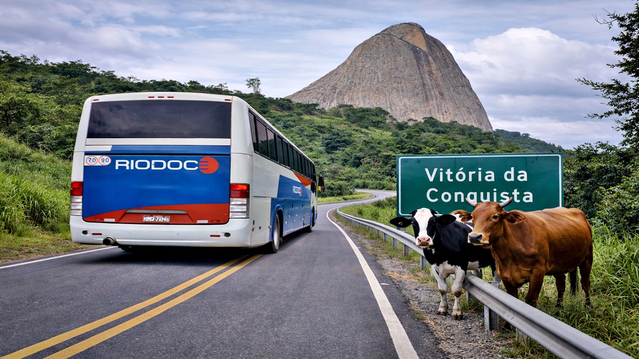 ROTA DO PERIGO! VIAGEM DE ONIBUS de PEDRA AZUL a VITÓRIA DA CONQUISTA