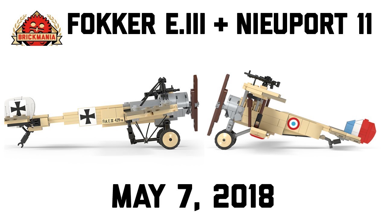 Fokker E.III Eindecker & Nieuport 11 - Custom Lego