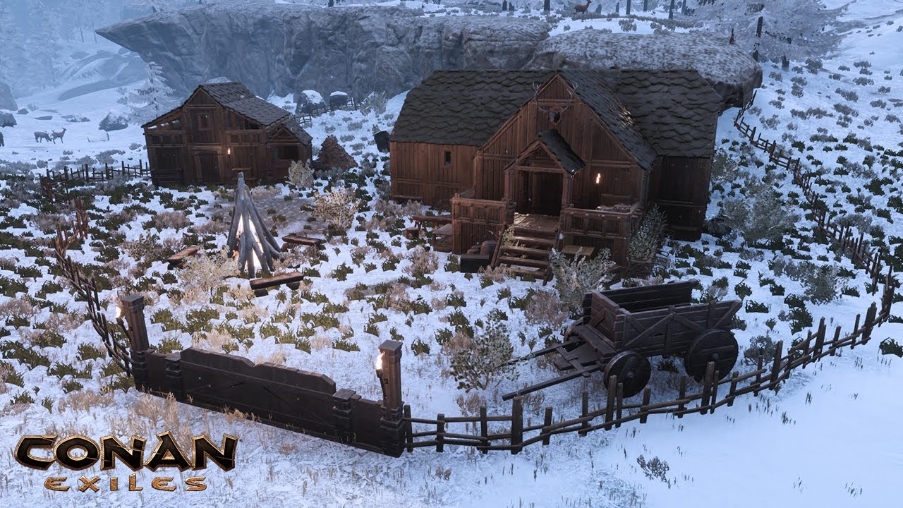 HOW TO BUILD A HUNTING LODGE [SPEED BUILD] - CONAN EXILES