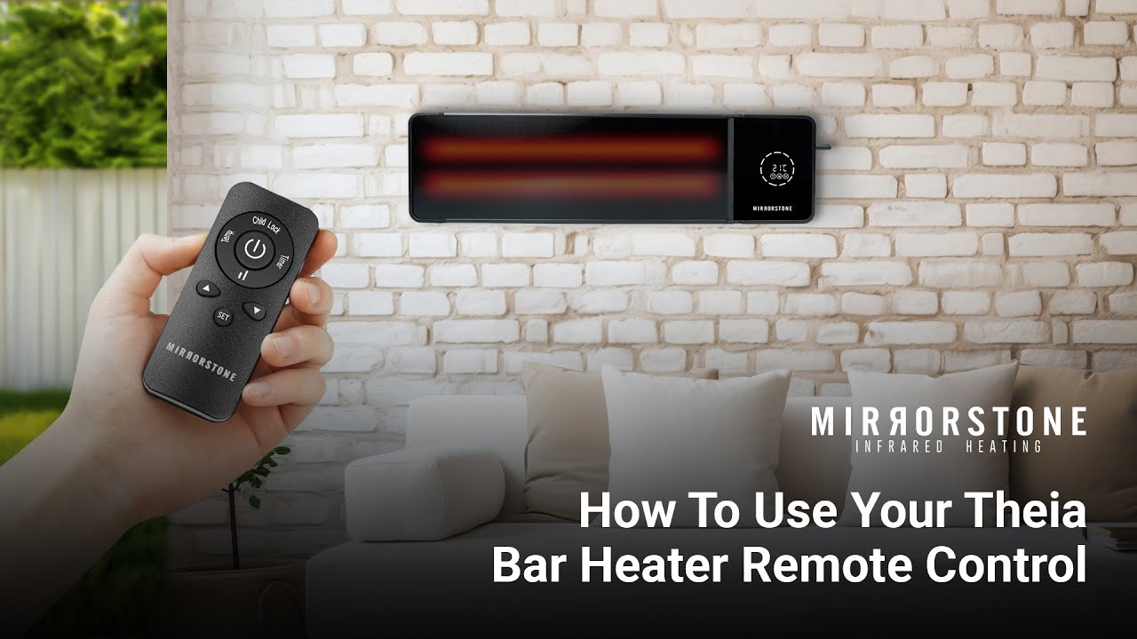 How To Use Your Theia IR Bar Heater Remote - [Mirrorstone Heating]