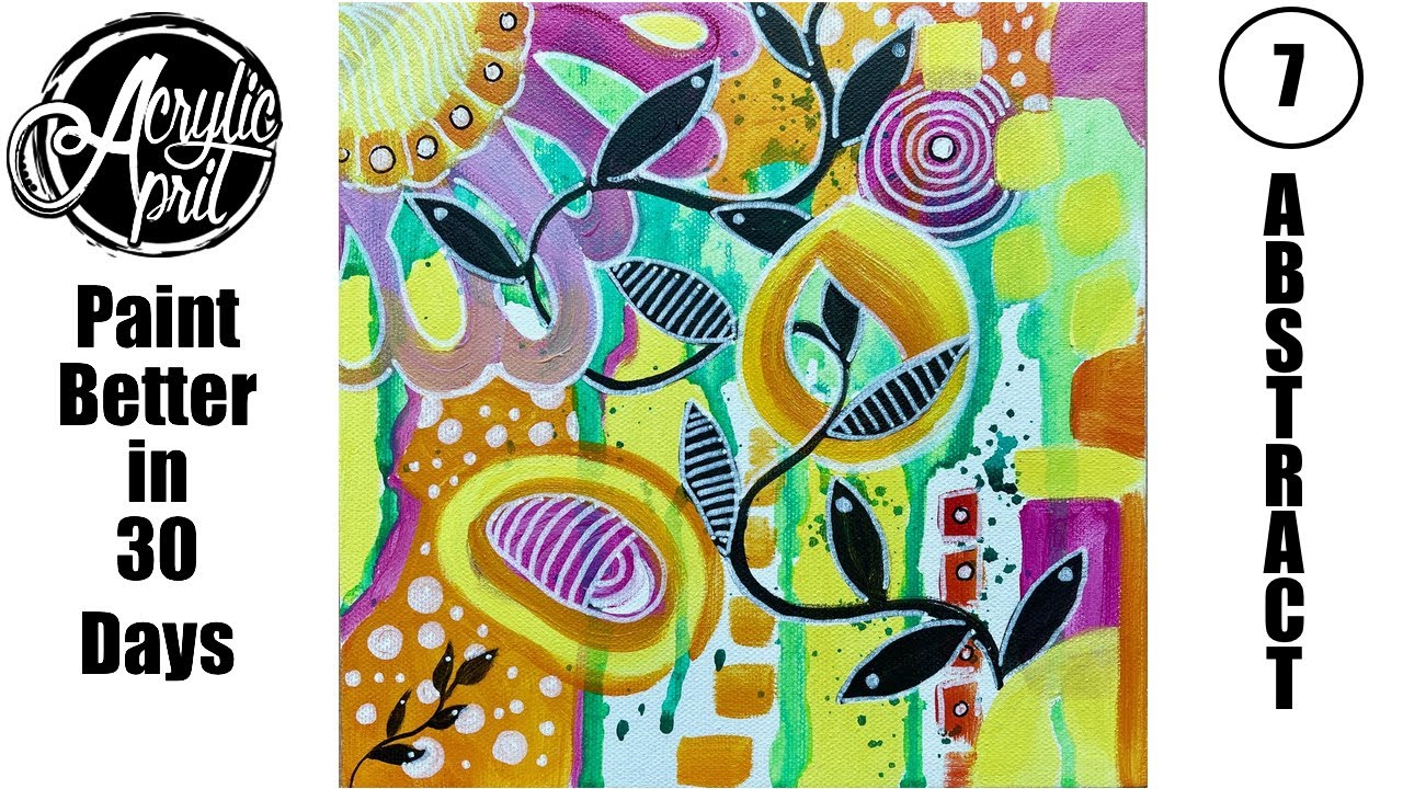Acrylic April Day 7 | Abstracted Nature: Using Repetition and Pattern to Create Organic Forms