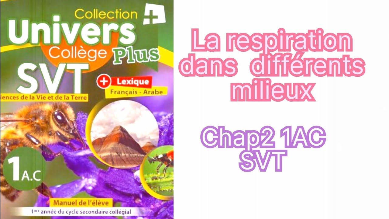 Univers plus SVT 1AC Introduction à la respiration .