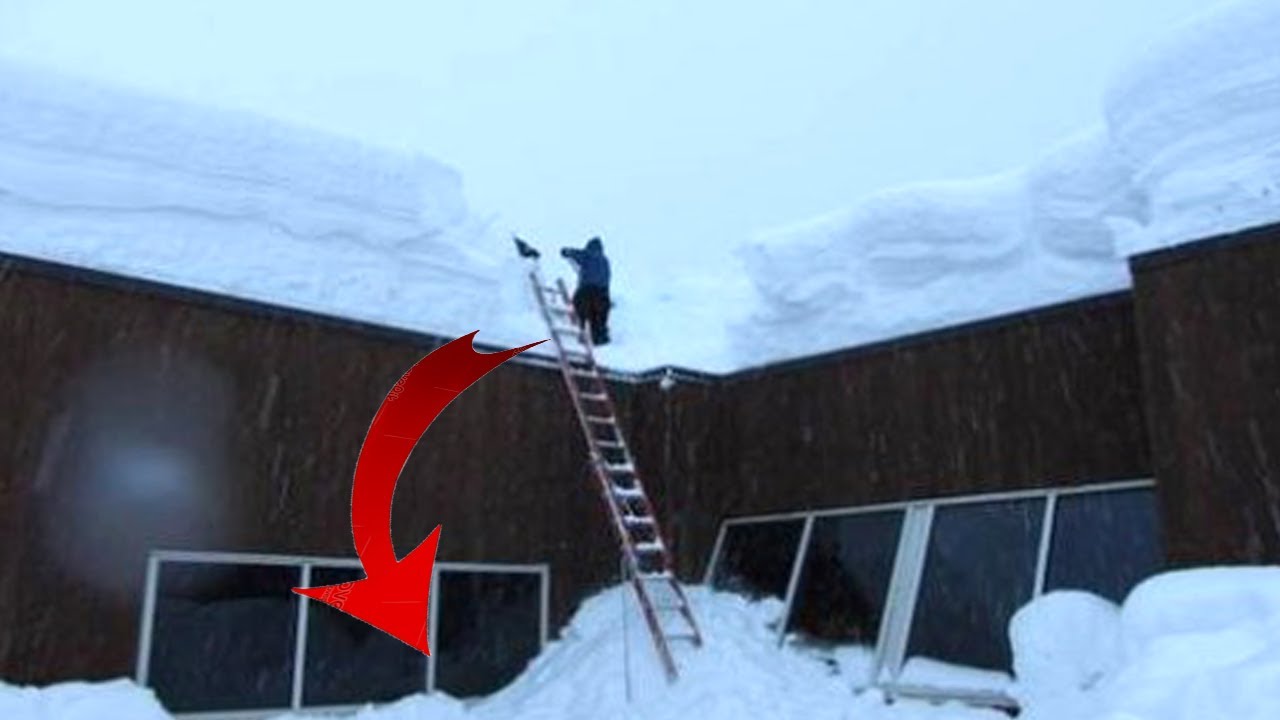 Top 10 Removing Snow Roof Win & Fails !  Harsh Winter and Funny Fails ! Snow Removal Machines
