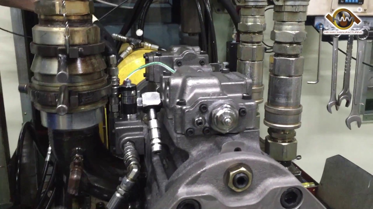 Excavator Main Hydraulic Pump Receiving Pressure & Flow Rate Test
