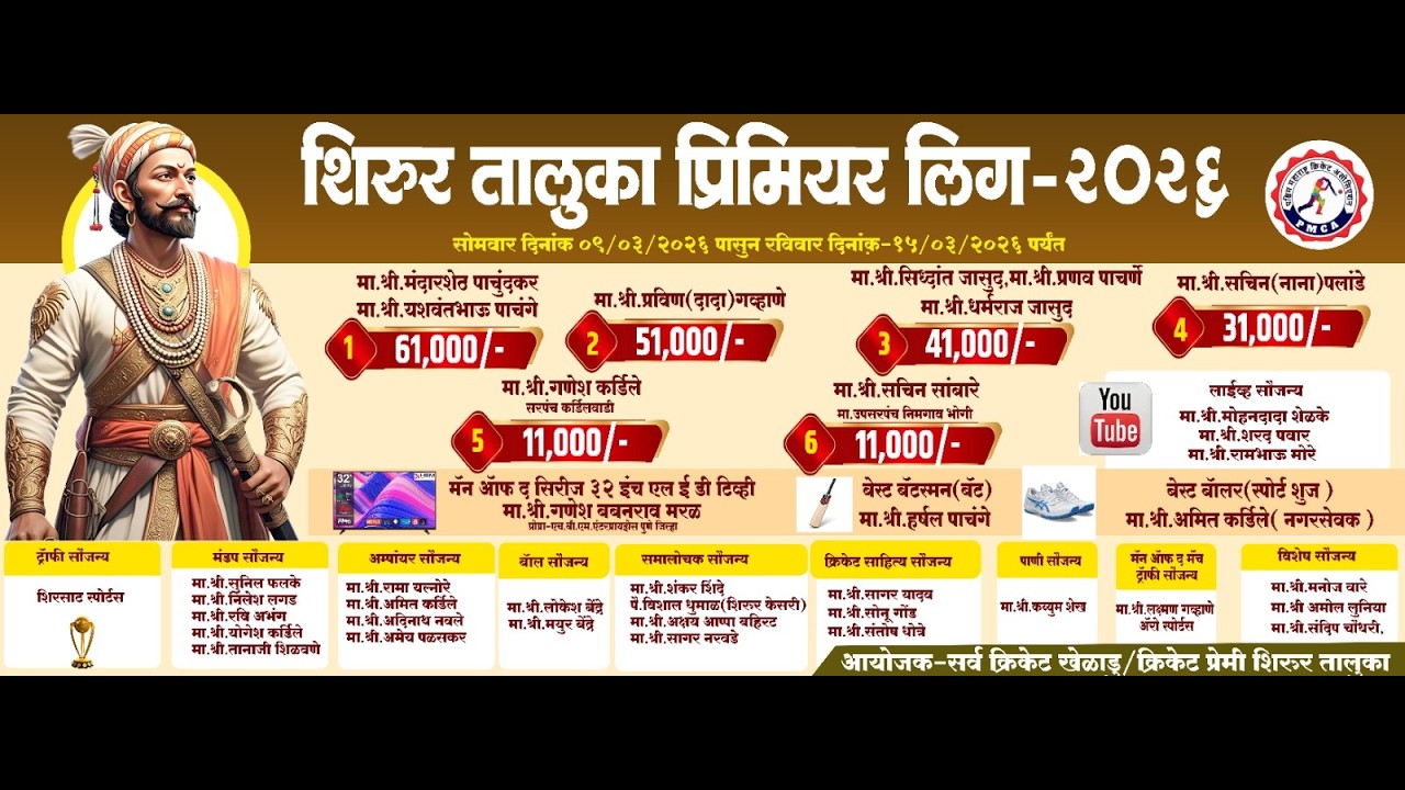 शिरुर तालुका प्रिमियर लिग-२०२६