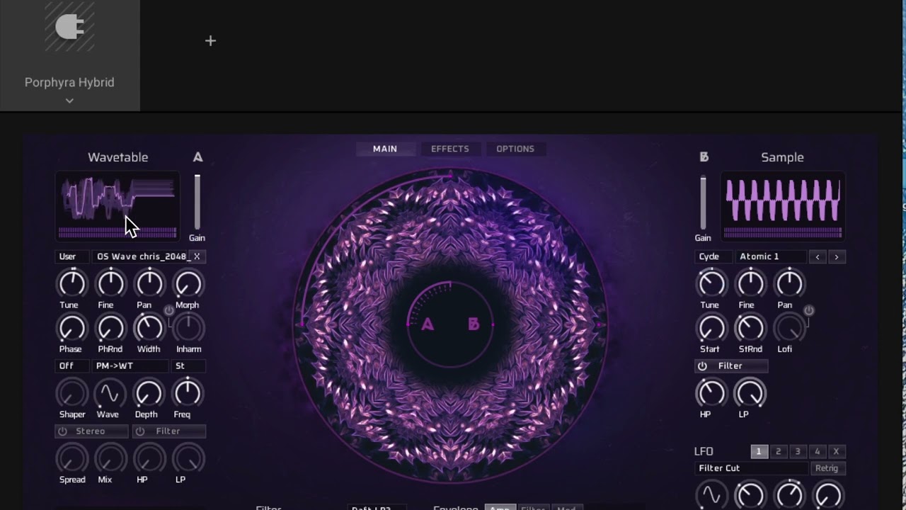 Ocean swift wavetable creator meets Porphyra, Pigments and Quantum