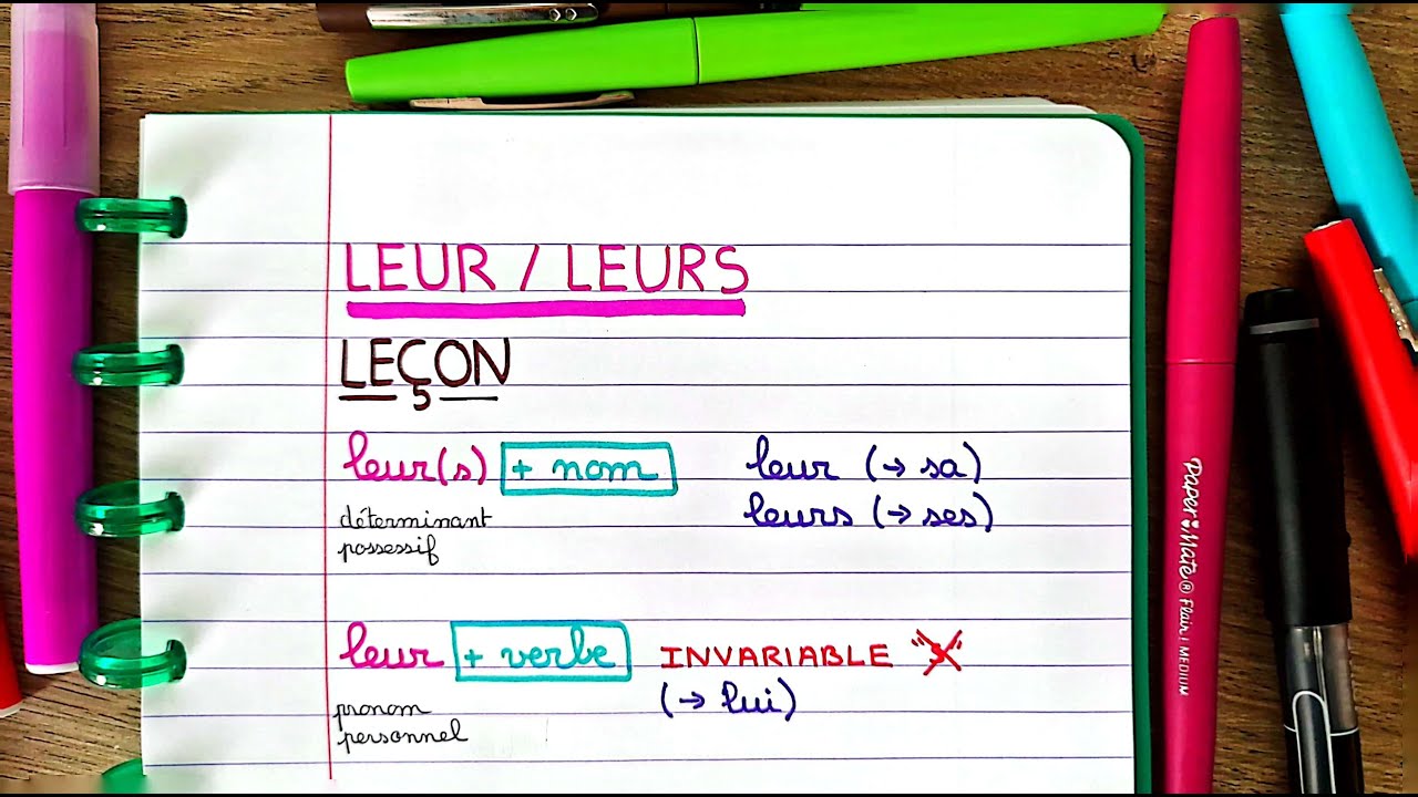 LEUR ou LEURS (le&ccedil;on + exercice)