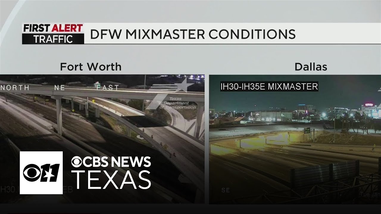 A look at best, worst road conditions in DFW as ice remains on roads after winter storm