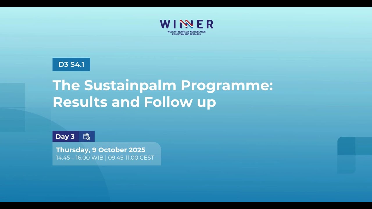 The Sustainpalm Programme: Results and Follow up