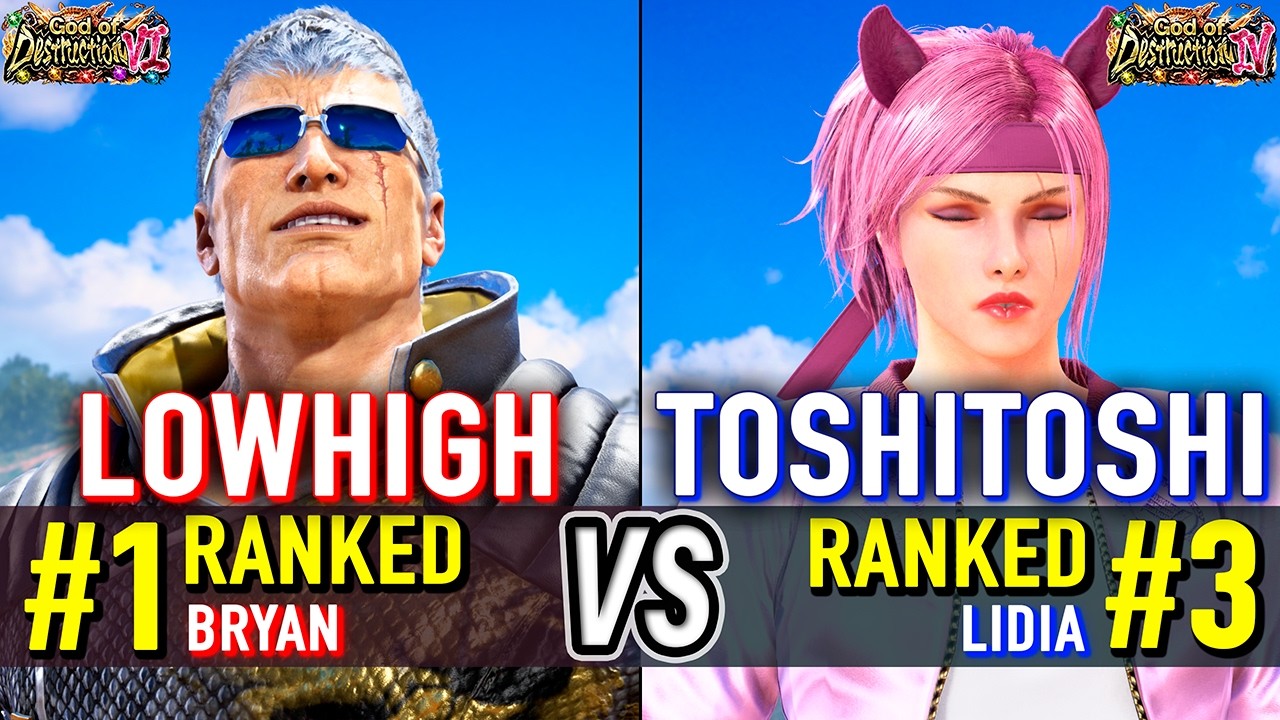 T8 🔥 LOWHIGH (#1 Ranked Bryan) vs TOSHITOSHI (#3 Ranked Lidia) 🔥 Tekken 8 High Level Gameplay