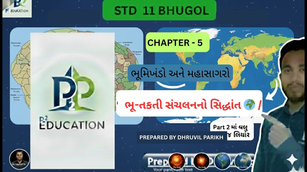 IMP TOPIC: ભૂ-તકતી સંચલનનો સિદ્ધાંત 🌍 | આ વિડિયો જોયા પછી 5 માર્કસ પાકા! | Std 11 Geography