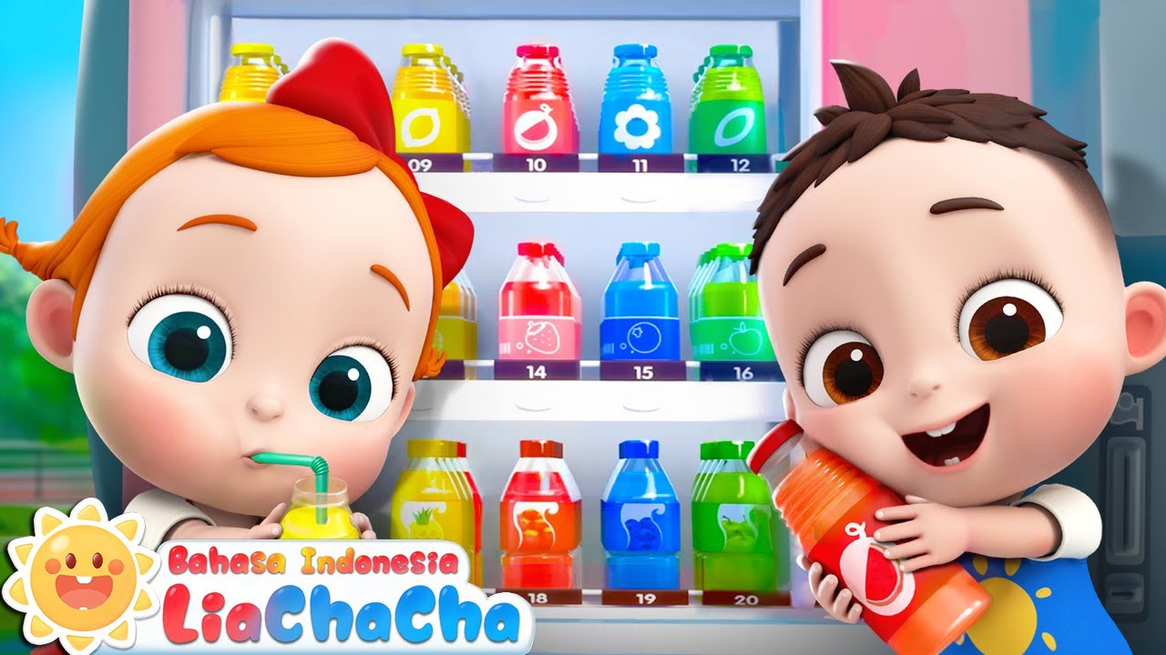 Mesin Penjual Jus Berwarna-warni 🍹| Lagu Jus | Lagu Lucu | Lagu Anak | LiaChaCha Bahasa Indonesia