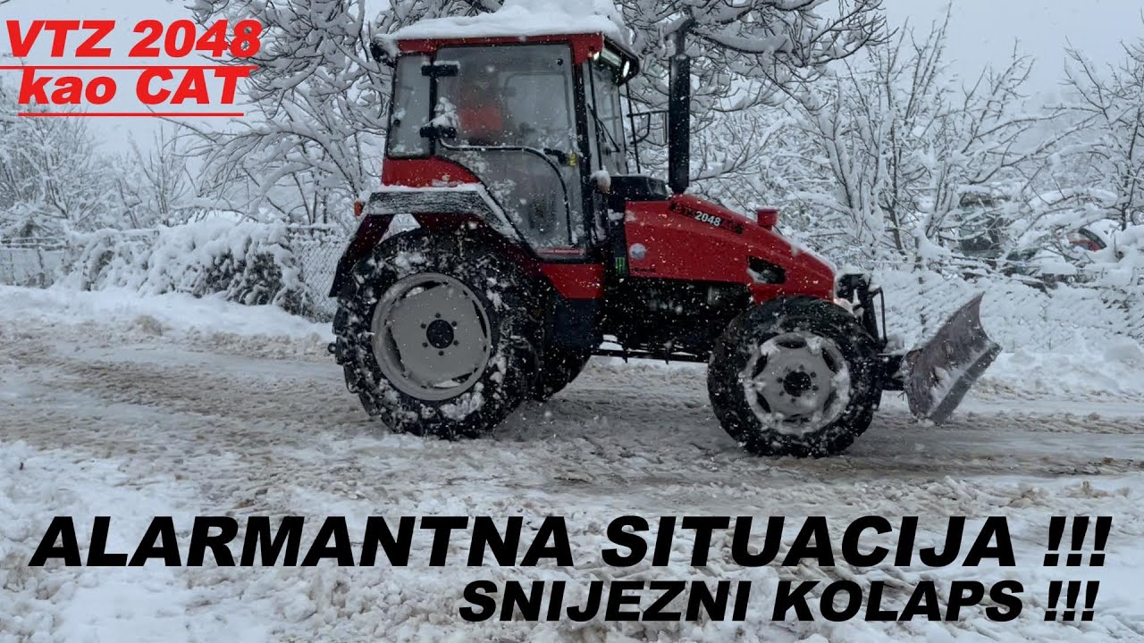 SNIJEG NEPRESTALNO PADA !!! SNIJEŽNI KOLAPS U 24h RAZLIKE, ALARMANTNA SITUACIJA VTZ 2048 AC KAO CAT.