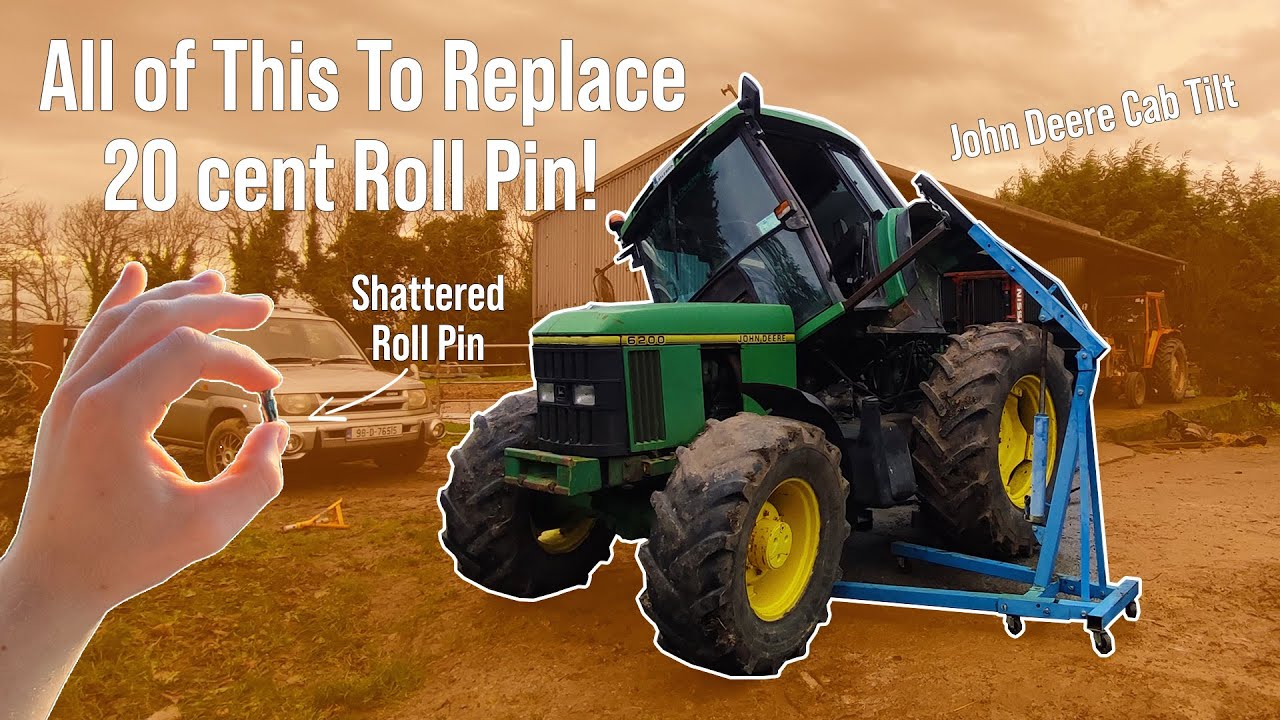 HOW TO TILT A JOHN DEERE TRACTOR CAB WITH SOME SCRAP STEEL & BASIC TOOLS