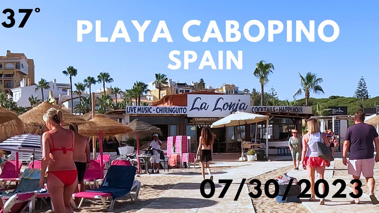 Walkingtour / cabopino beach, malaga spain / july summer2023
