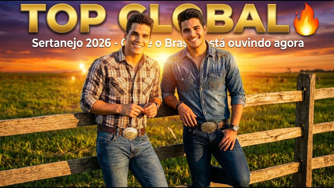 Sertanejo 2026 - Top Global: O que o Brasil está ouvindo agora 🔥