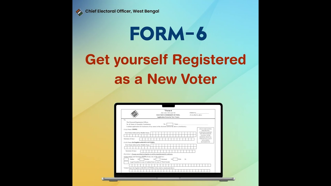 FORM 6 -Register as a New Voter