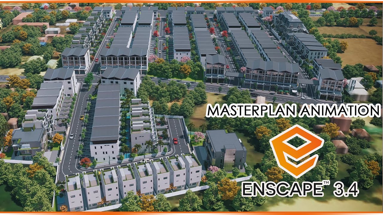 Enscape 3.4 - 4K MasterPlan Video Animation