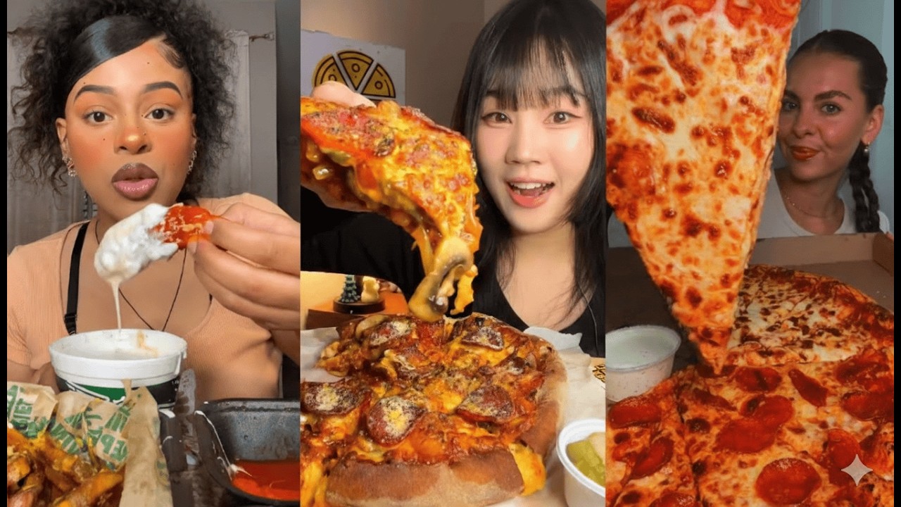 TIKTOK Mukbang Compilation | Pizza Hut, Wingstop, In-N-Out, Chick-Fil-A & More!
