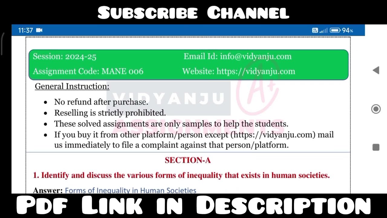 IGNOU MANE 006 Solved Assignment 2024-25