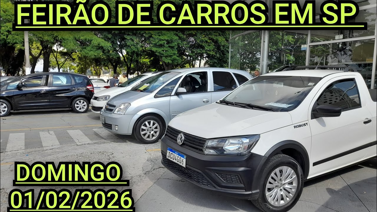 FEIRÃO DE CARROS USADOS EM SÃO PAULO CAPITAL/ DOMINGO: 01/02/2026.
