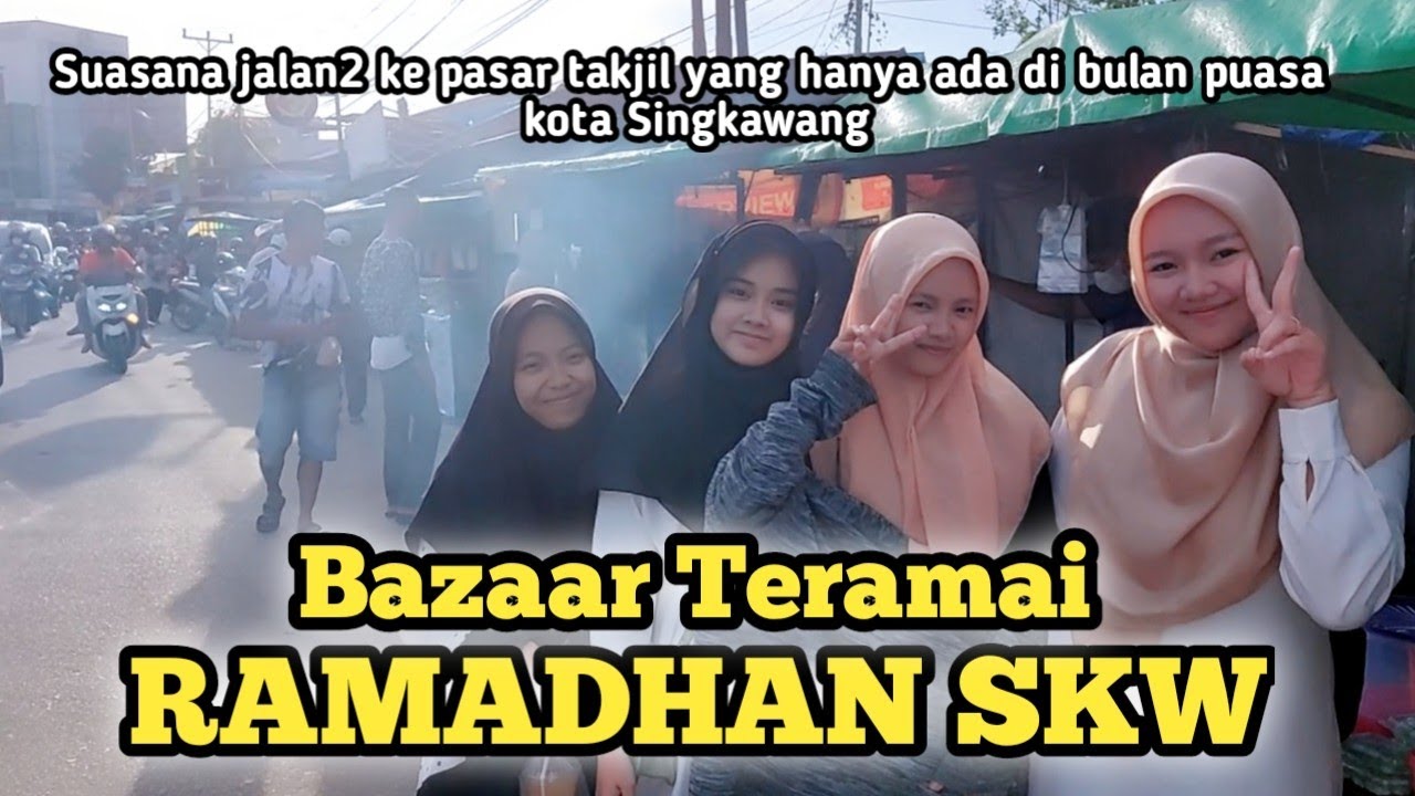 Ramainya Bazaar Ramadhan di kota tertoleran Indonesia, Singkawang. Pas di belakang Mesjid Tertua Skw