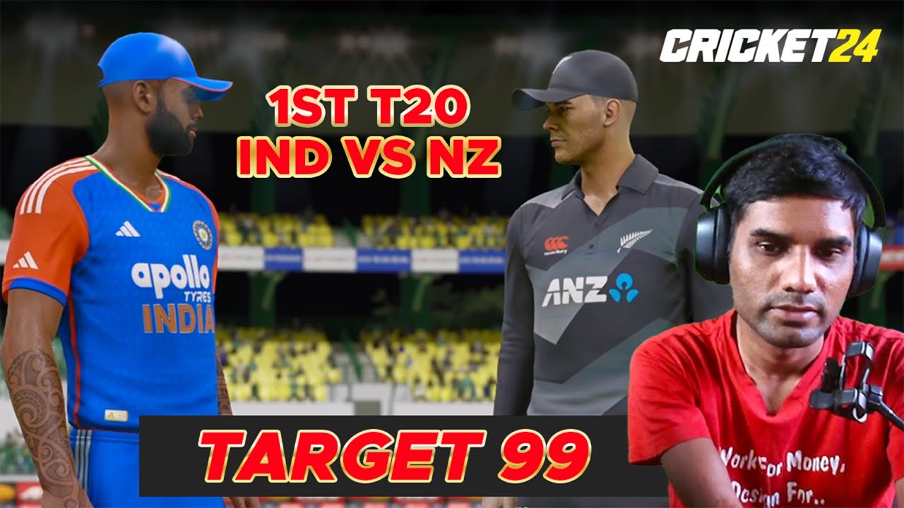 IND VS NZ 1ST T20 MATCH | CRICKET 24 PC GAMEPLAY | Dhaval Khatri Gaming