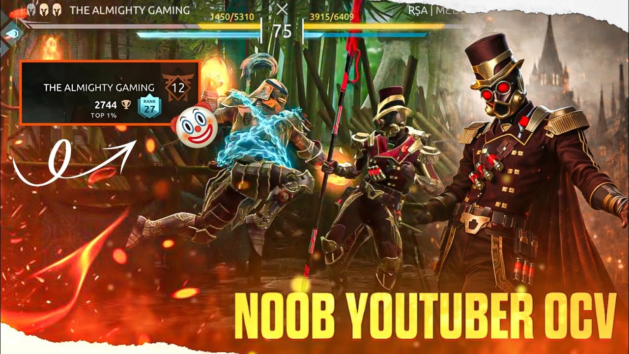 I ocv'd this noob youtuber again 🤡 ft. Almighty gaming | Shadow fight arena |#sfa 