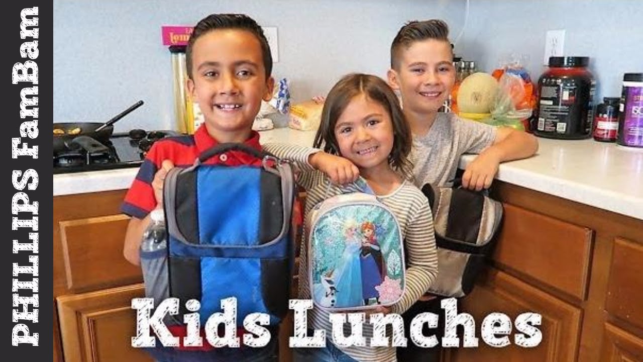 KIDS PACK THEIR OWN SCHOOL LUNCHES | KIDS PACK A BUNCH OF LUNCHES FOR SCHOOL | PHILLIPS FamBam Vlogs